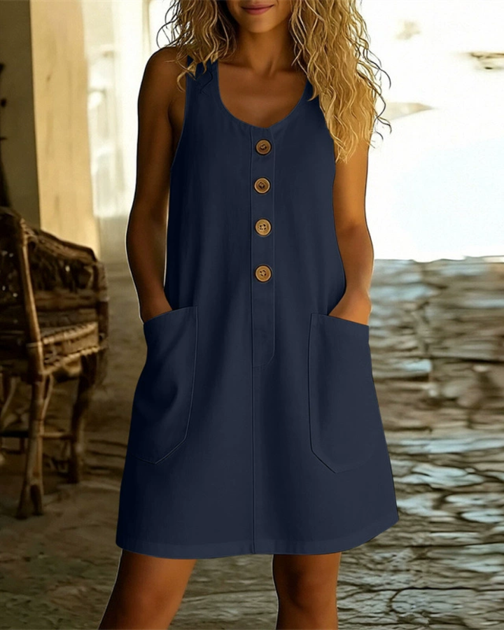 Katelin - Vestido de verano con botones