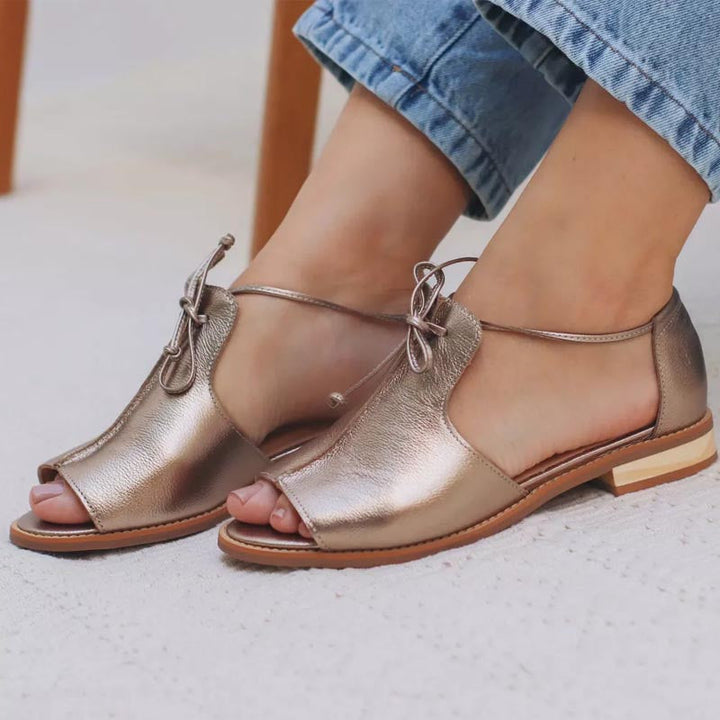 Oriessia - Sandalias con cordones premium