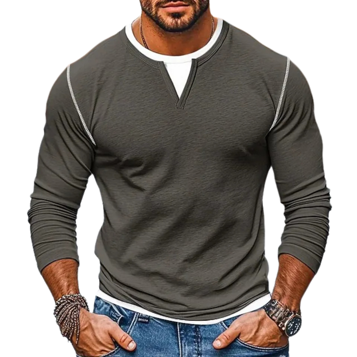 Irving - Camisa de manga larga de tacto suave