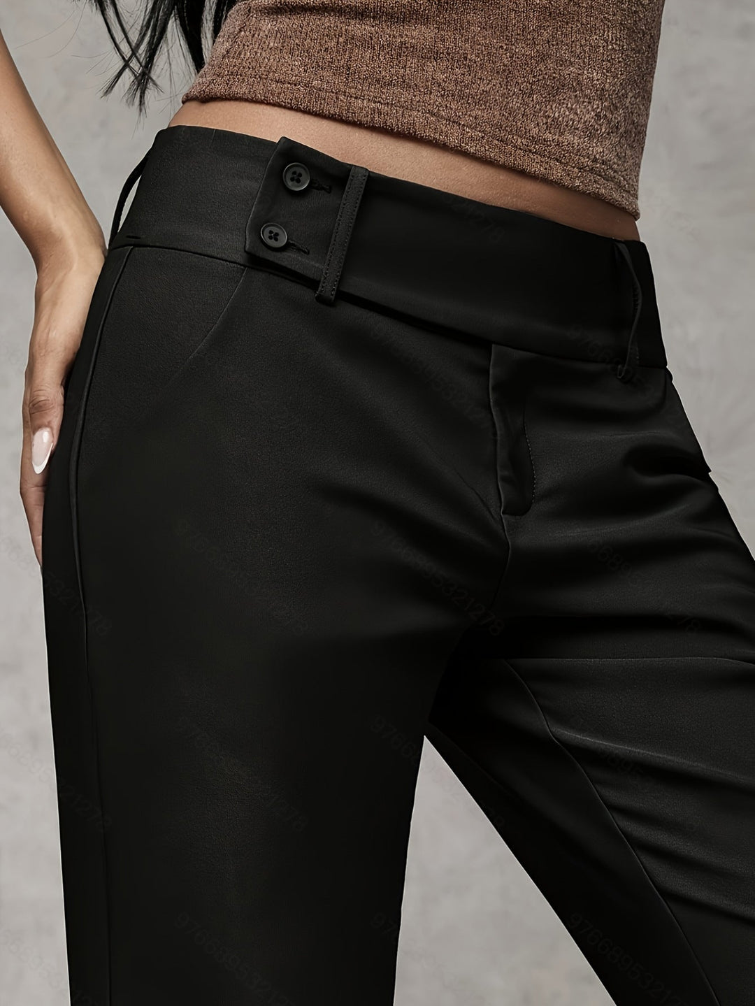 Venetia - Pantalones de pernera ancha de tiro alto y vaporosos