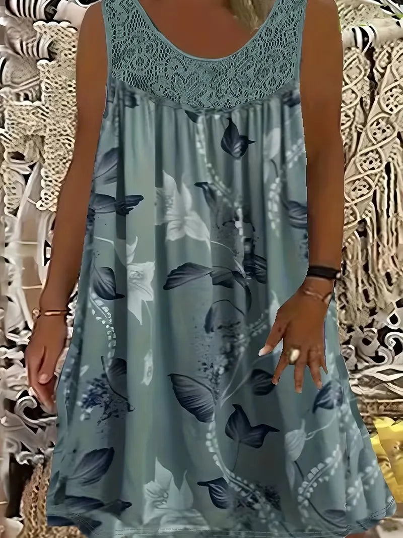Ariadne - Vestido recto con un elegante estampado floral
