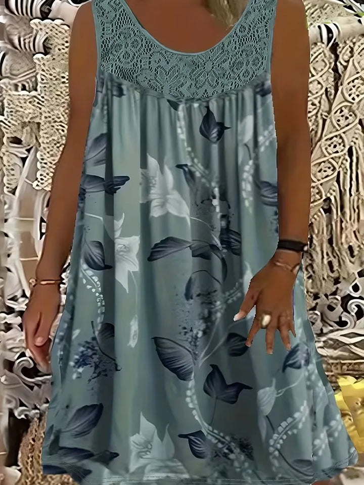 Ariadne - Vestido recto con un elegante estampado floral