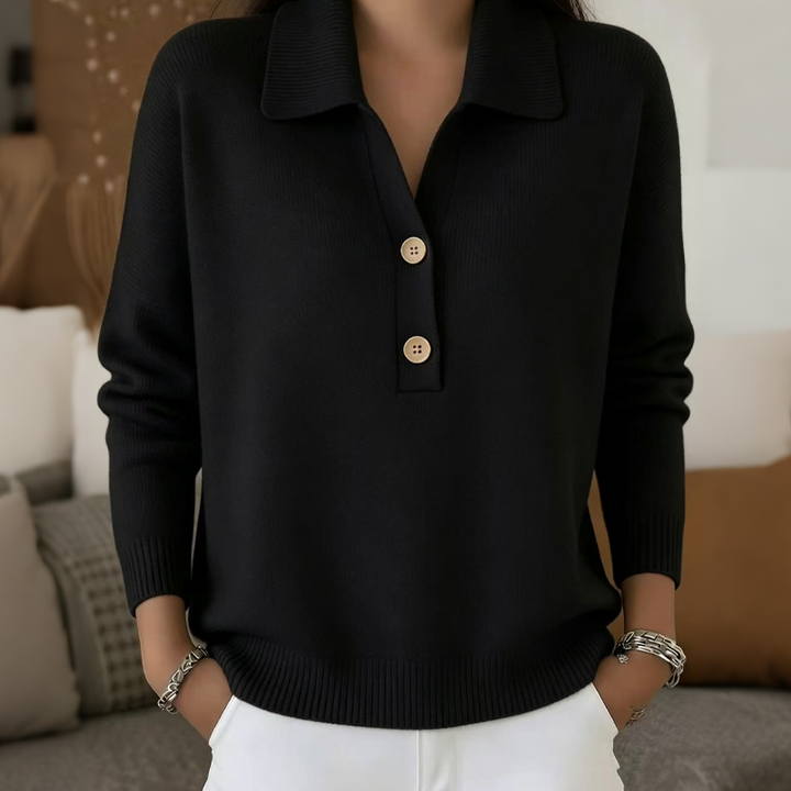 Belisara - Jersey de cuello de pico de tacto suave