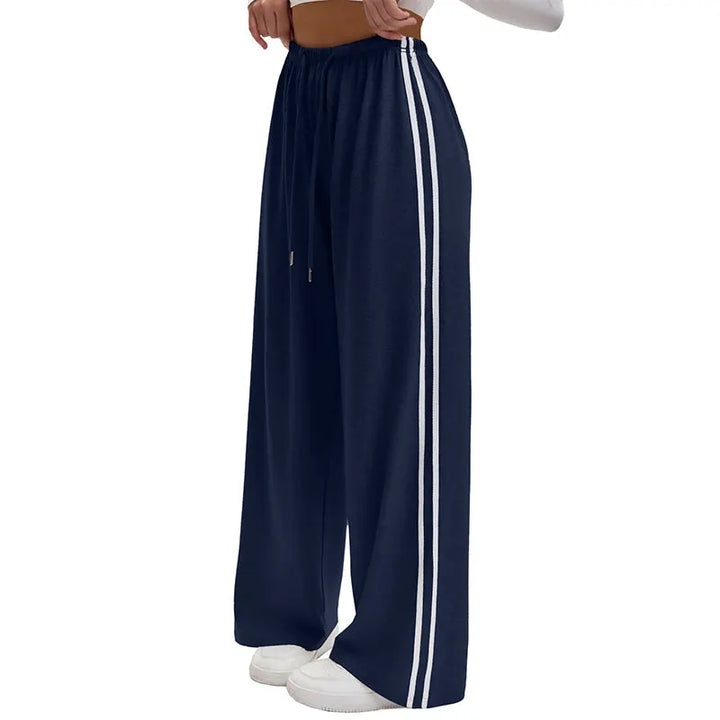 Adorielle - Pantalón ancho de rayas deportivas
