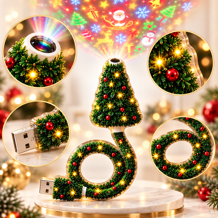 Festelle - Proyector LED para árbol de Navidad