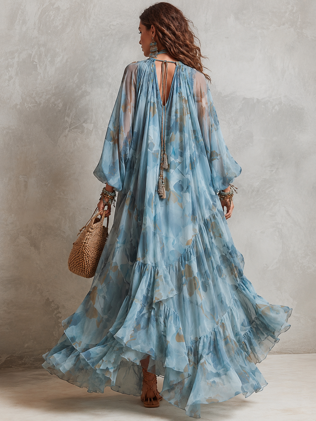 Elouisa - Vestido largo de tejido grueso