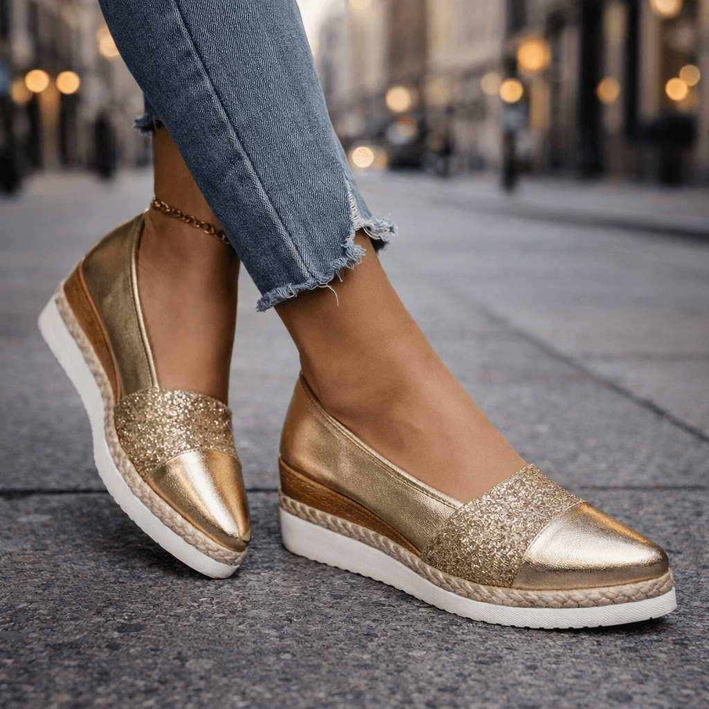 Kirsty - Zapatillas con cuña brillantes
