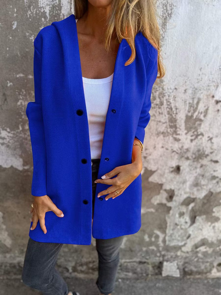 Aloura - Chaqueta con capucha y botonadura delantera