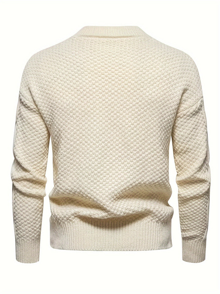 Kael - Jersey de cuello alto de punto trenzado