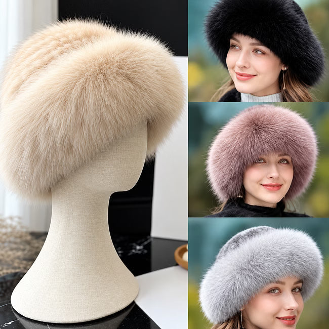 Olwen - Gorra de invierno de pelo sintético efecto peluche