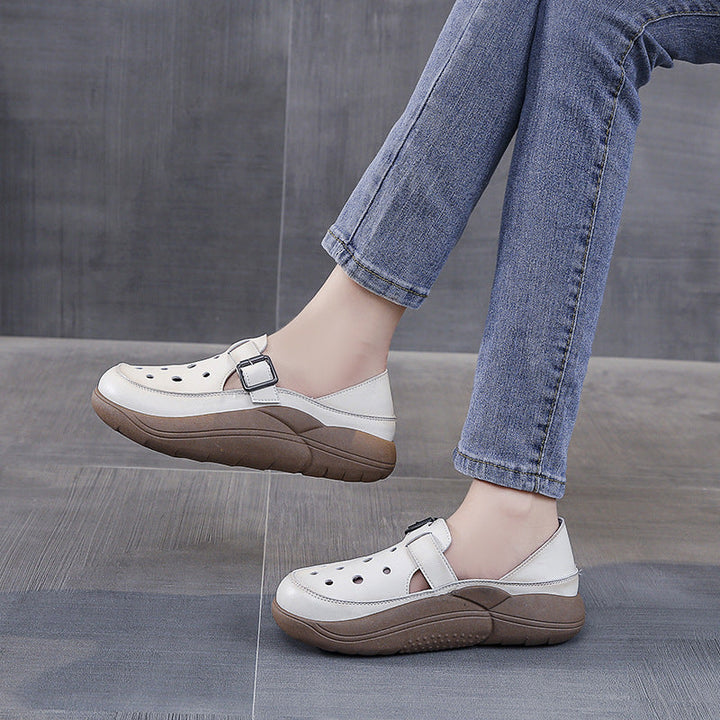 Nayeli - Zapatos cómodos para caminar con hebilla