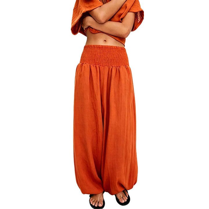 Anavie - Pantalón harem de tacto suave