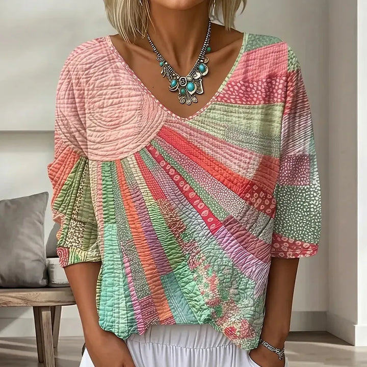 Genevielle - Blusa boho texturizada
