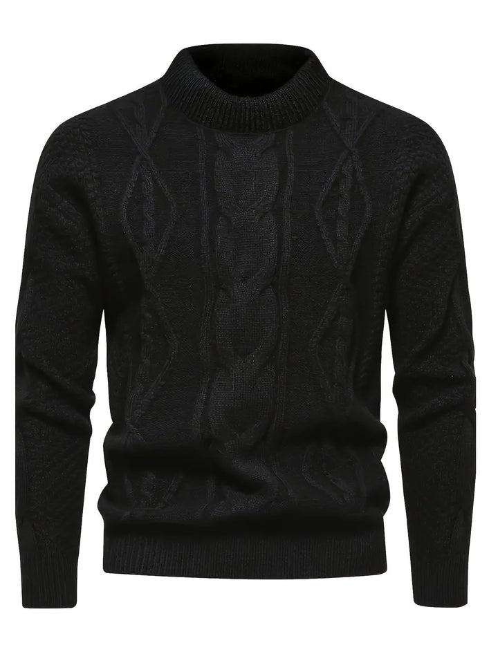 Kael - Jersey de cuello alto de punto trenzado