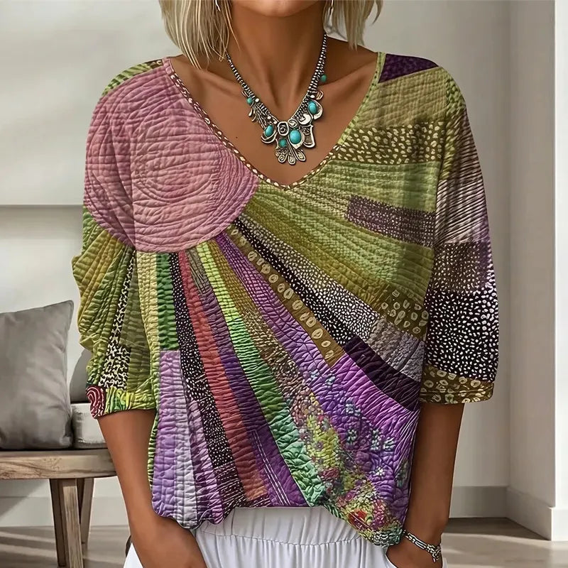 Genevielle - Blusa boho texturizada