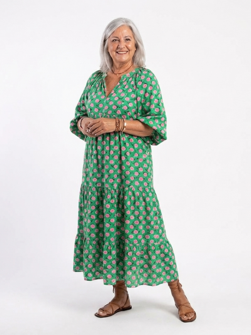 Emmera - Vestido ligero de verano con capas