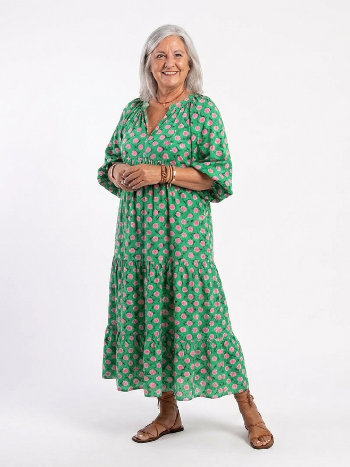 Emmera - Vestido ligero de verano con capas