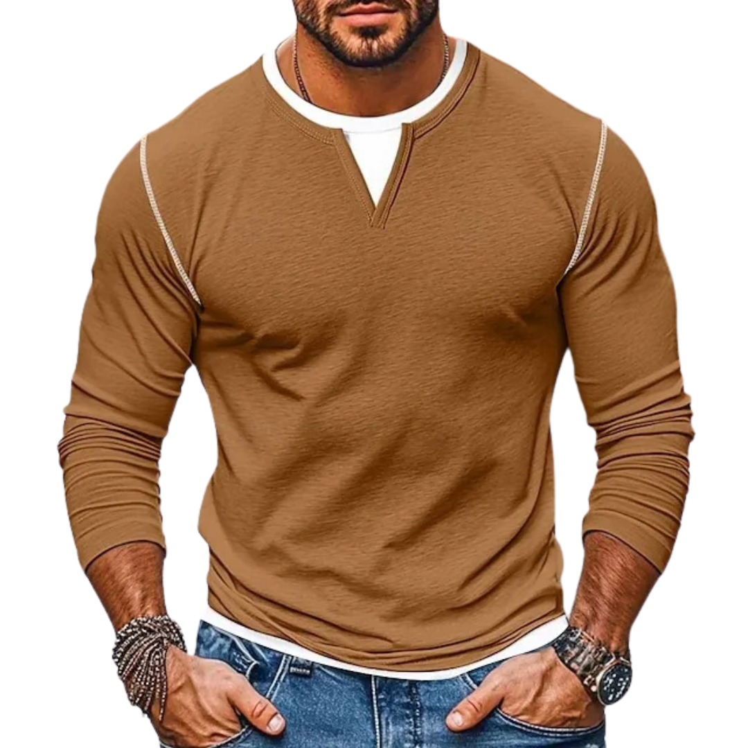 Irving - Camisa de manga larga de tacto suave