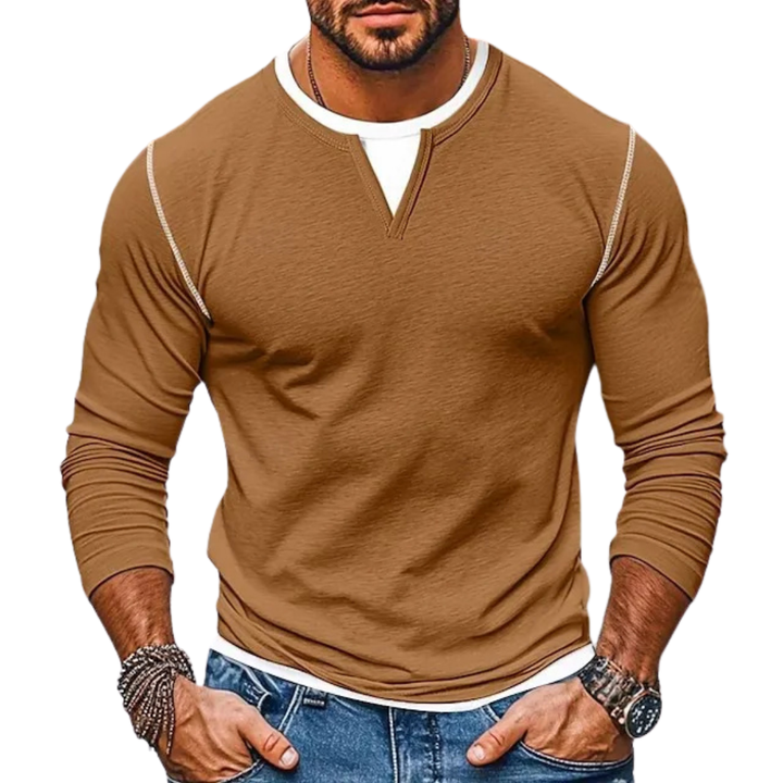 Irving - Camisa de manga larga de tacto suave