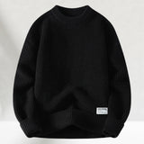 Eldric - Jersey de cuello redondo de punto gofre