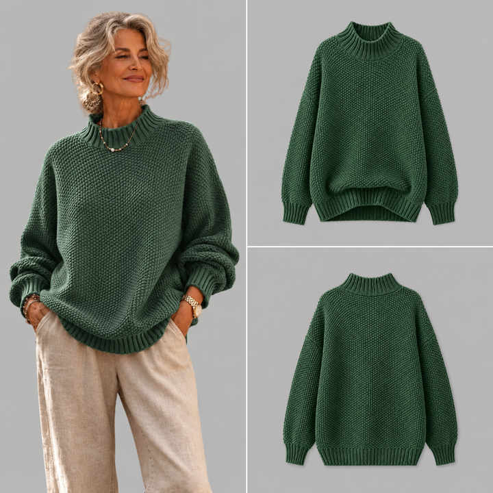 Oriane - Jersey texturizado de cuello perkins