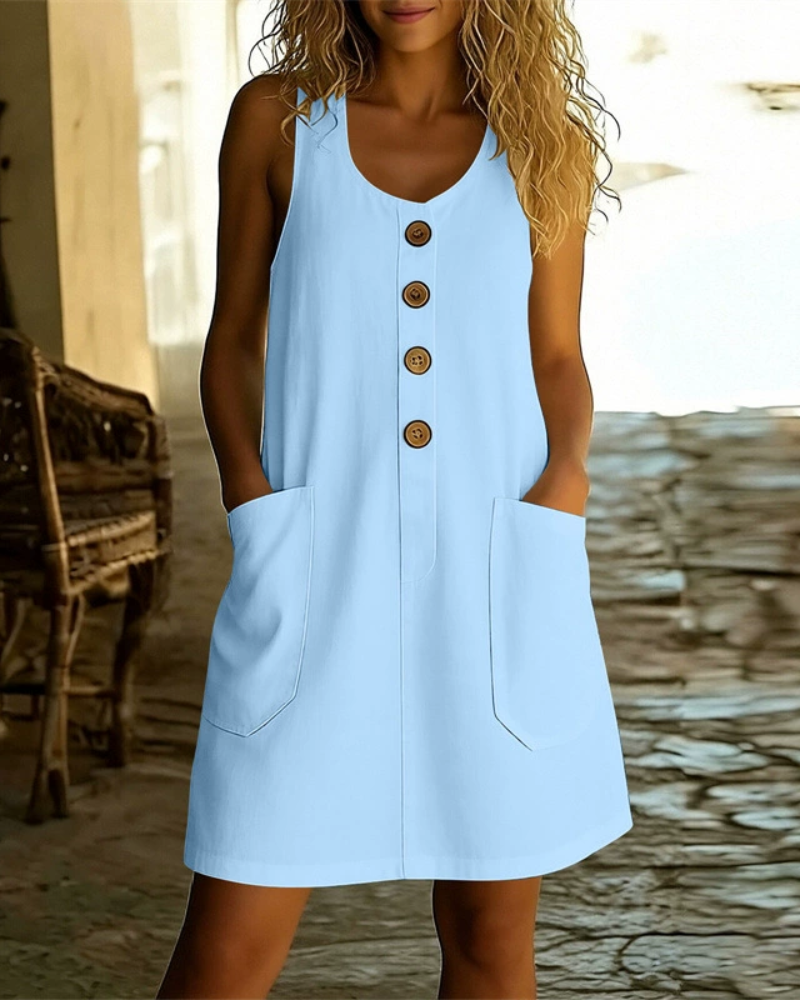 Katelin - Vestido de verano con botones