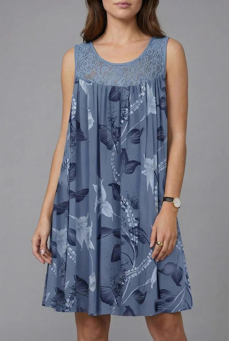 Ariadne - Vestido recto con un elegante estampado floral