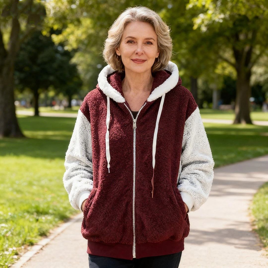 Alvenique - Chaqueta con capucha y cremallera de deslizamiento suave