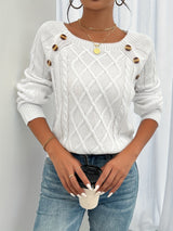 Rosabelle - Jersey texturizado con botones