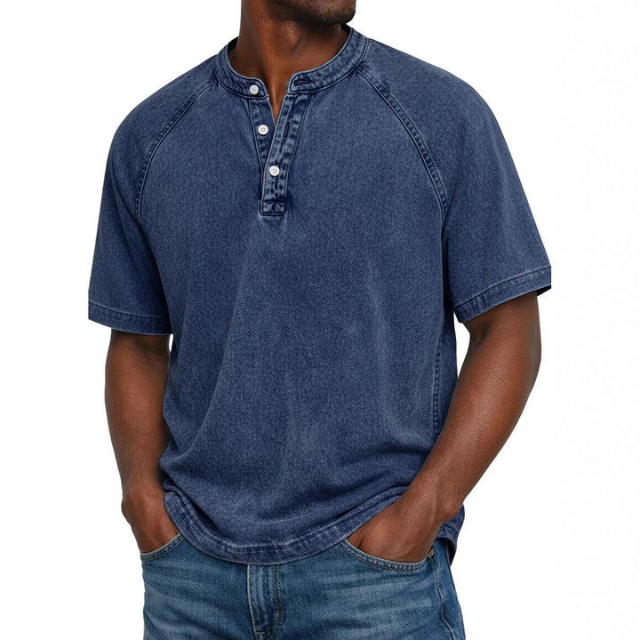 Flynn - Camiseta de algodón vintage con lavado suave