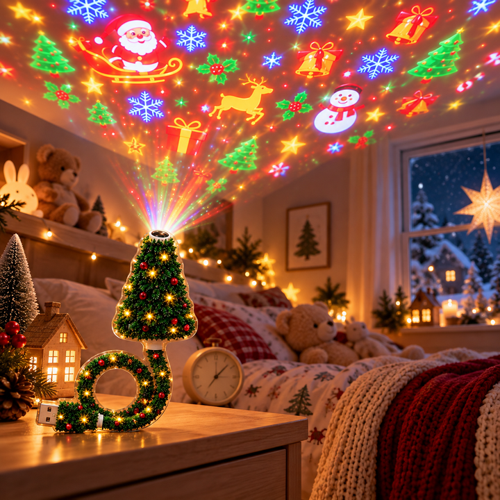 Festelle - Proyector LED para árbol de Navidad