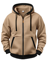 Brenner - Chaqueta con capucha y cremallera de tacto suave