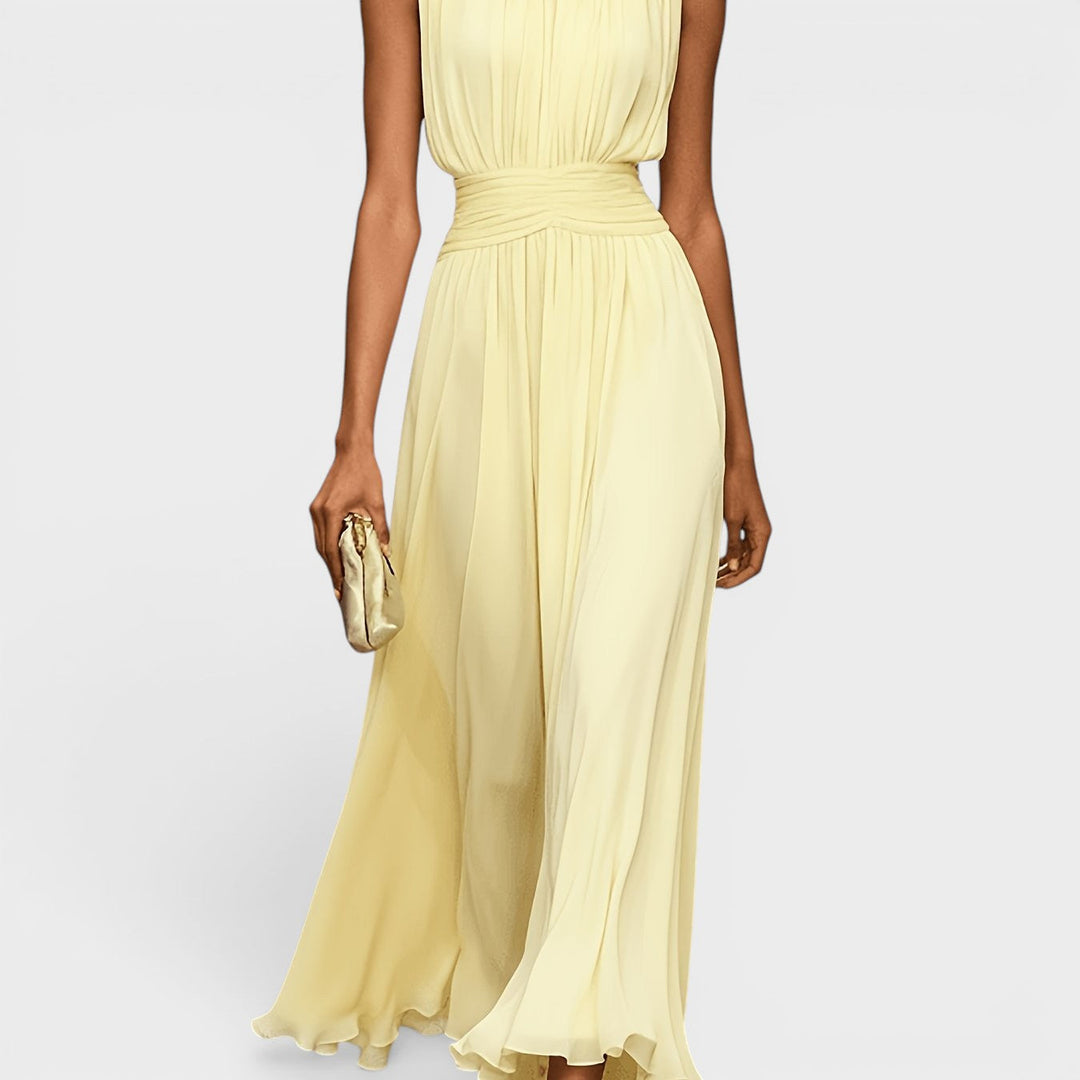 Evadne - Vestido midi drapeado de primera calidad