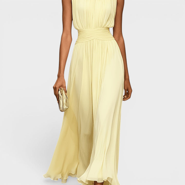 Evadne - Vestido midi drapeado de primera calidad