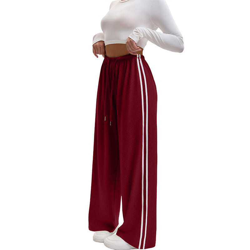 Adorielle - Pantalón ancho de rayas deportivas