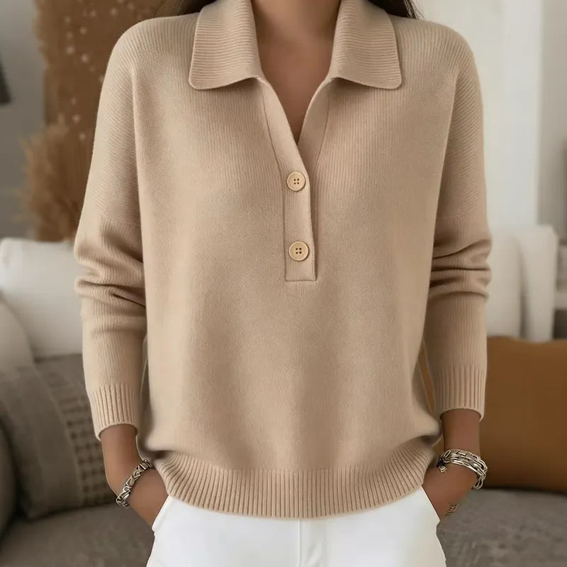 Belisara - Jersey de cuello de pico de tacto suave