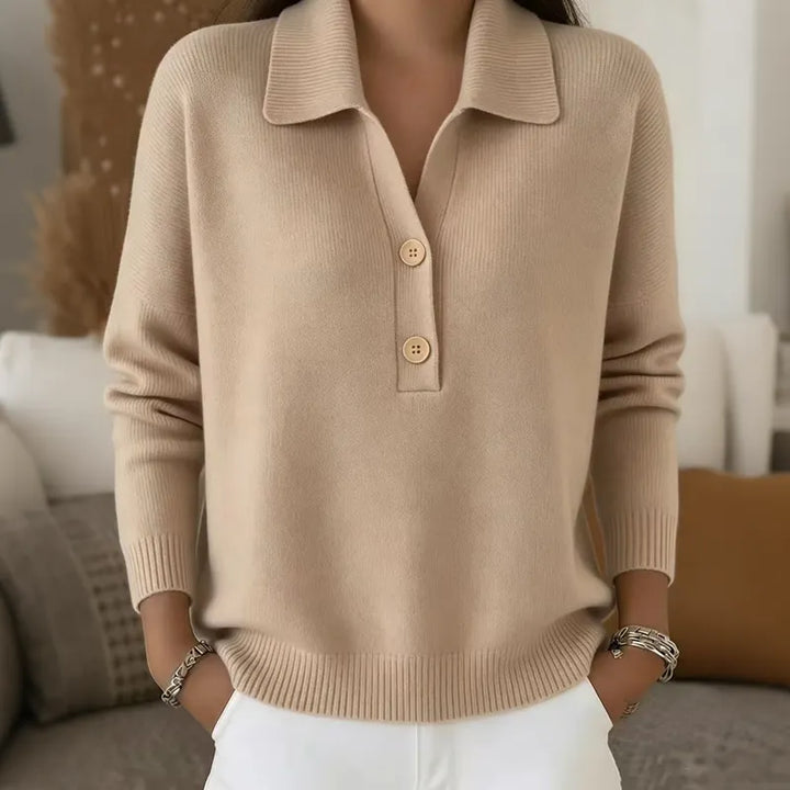 Belisara - Jersey de cuello de pico de tacto suave