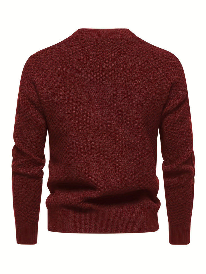 Kael - Jersey de cuello alto de punto trenzado