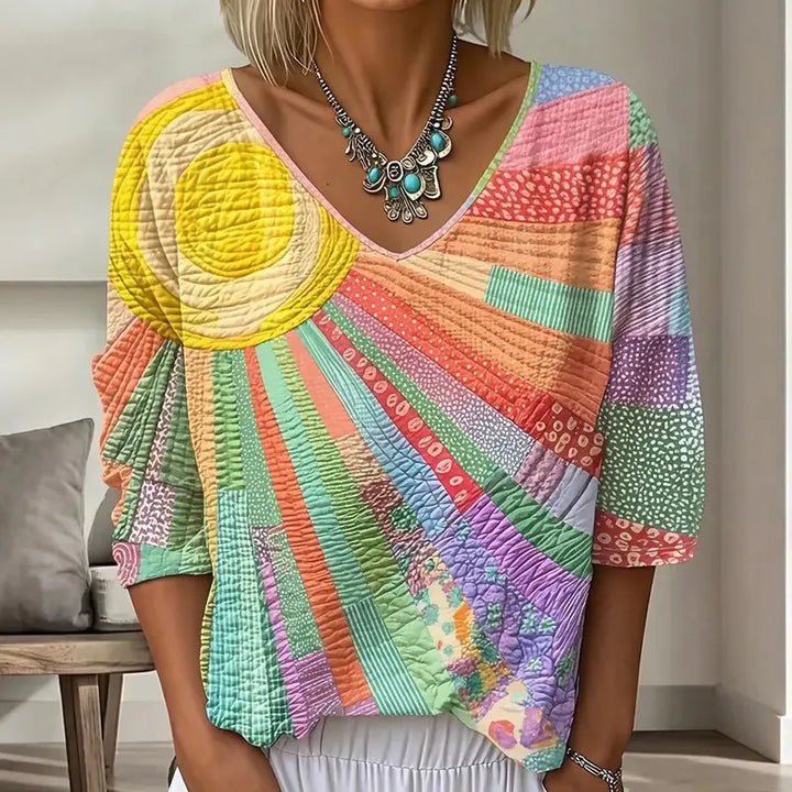 Genevielle - Blusa boho texturizada