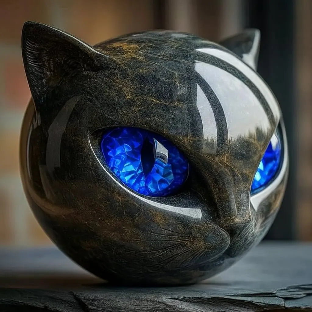 Bellanora - Ornamento escultórico en forma de cabeza de gato