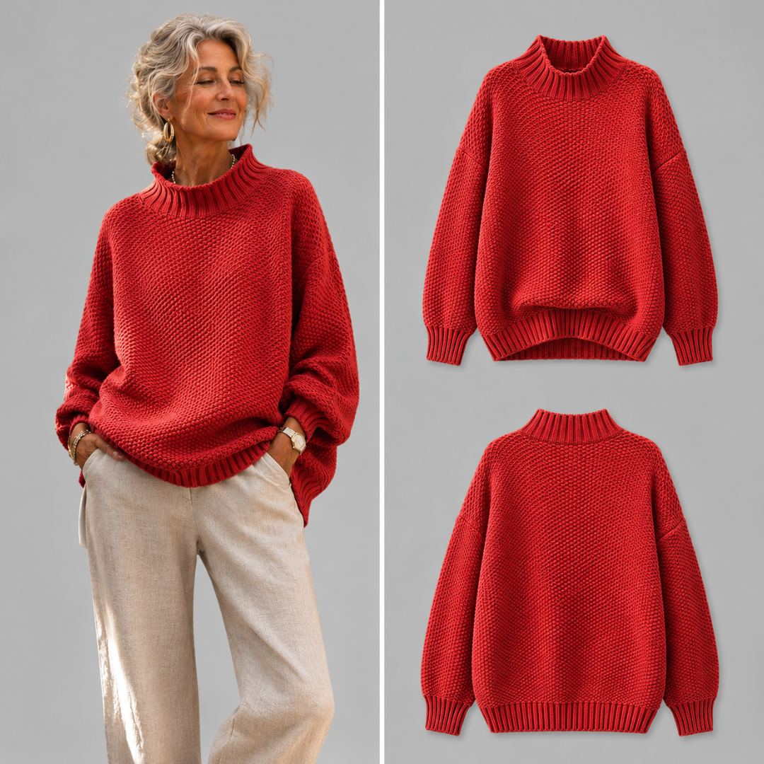 Oriane - Jersey texturizado de cuello perkins