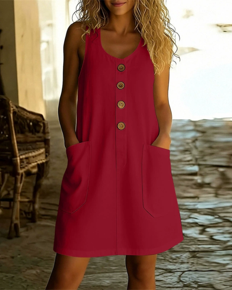 Katelin - Vestido de verano con botones