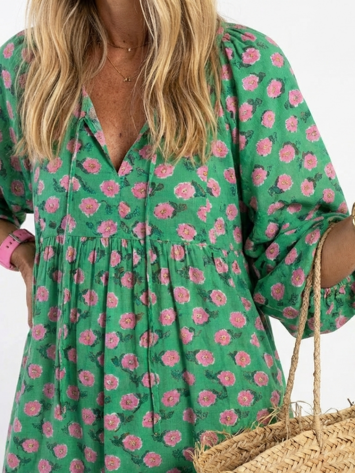 Emmera - Vestido ligero de verano con capas