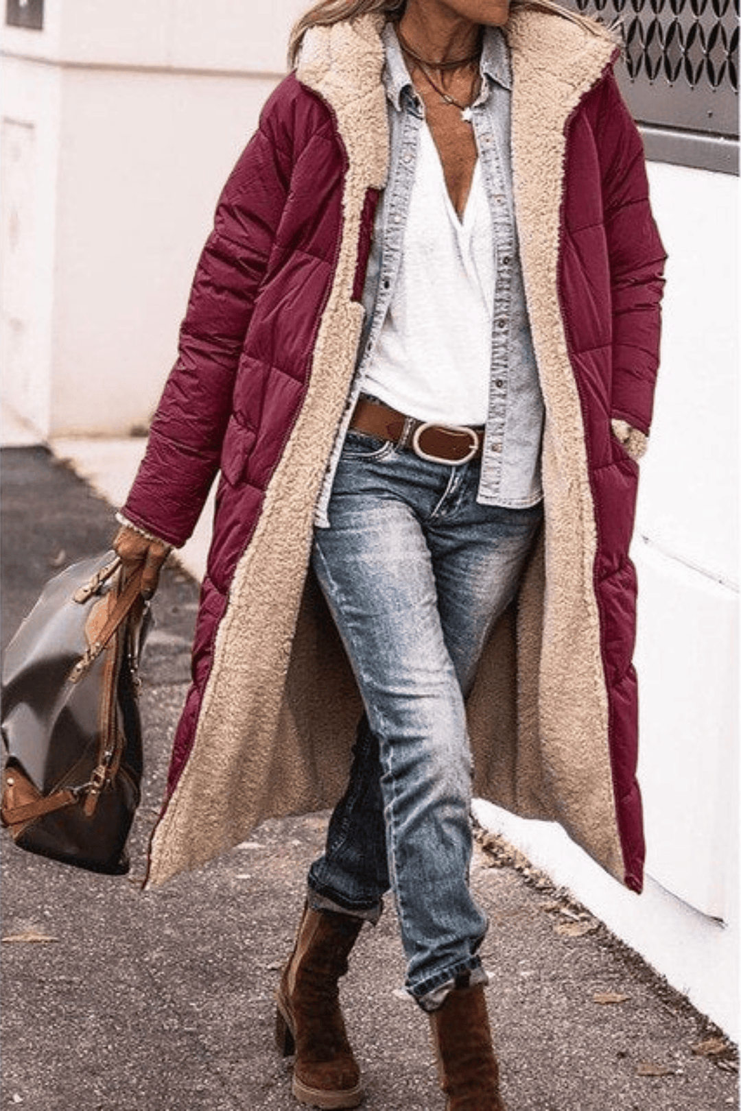 Nellie - Abrigo largo reversible