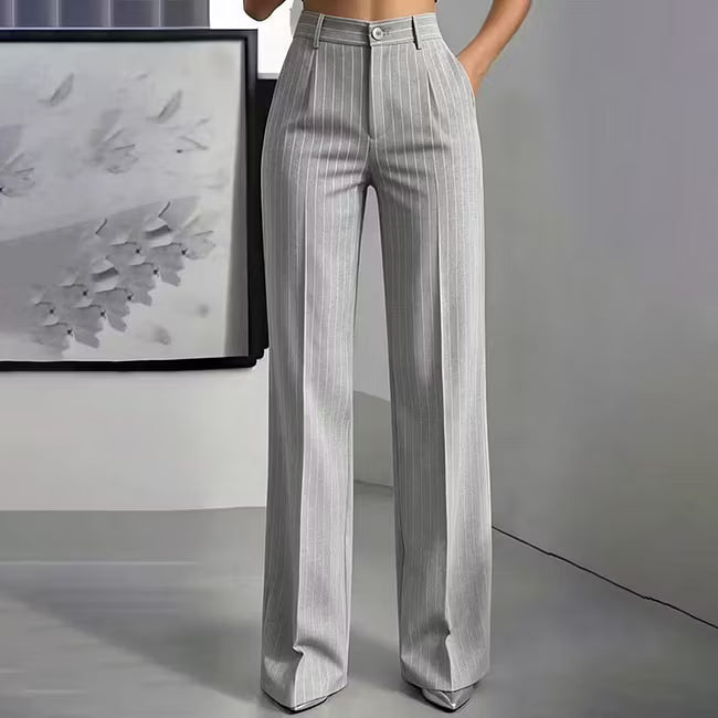 Blyss - Pantalón de pernera ancha con rayas elegantes