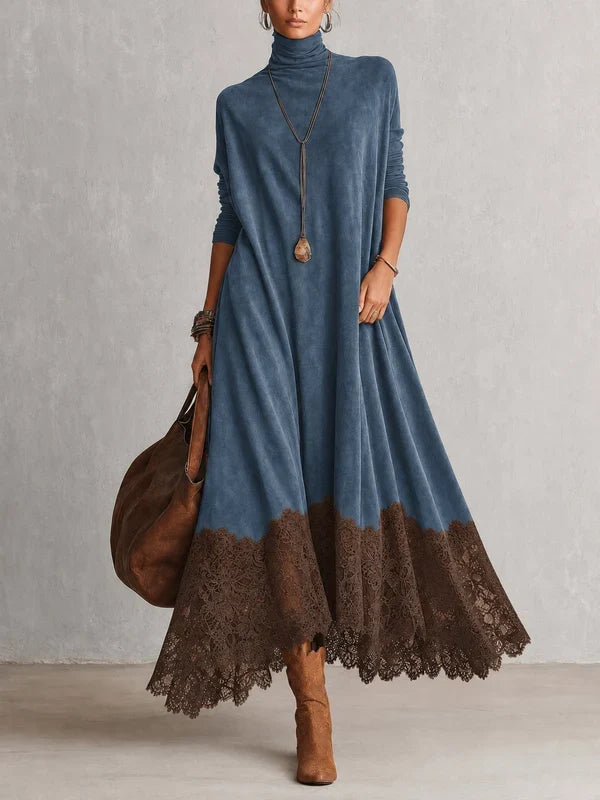 Lavina - Vestido maxi de corte evasé de tacto suave