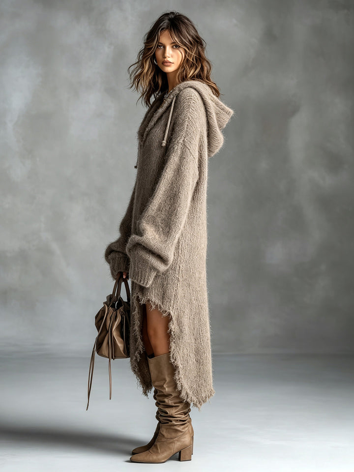 Liesel - Vestido midi holgado con capucha
