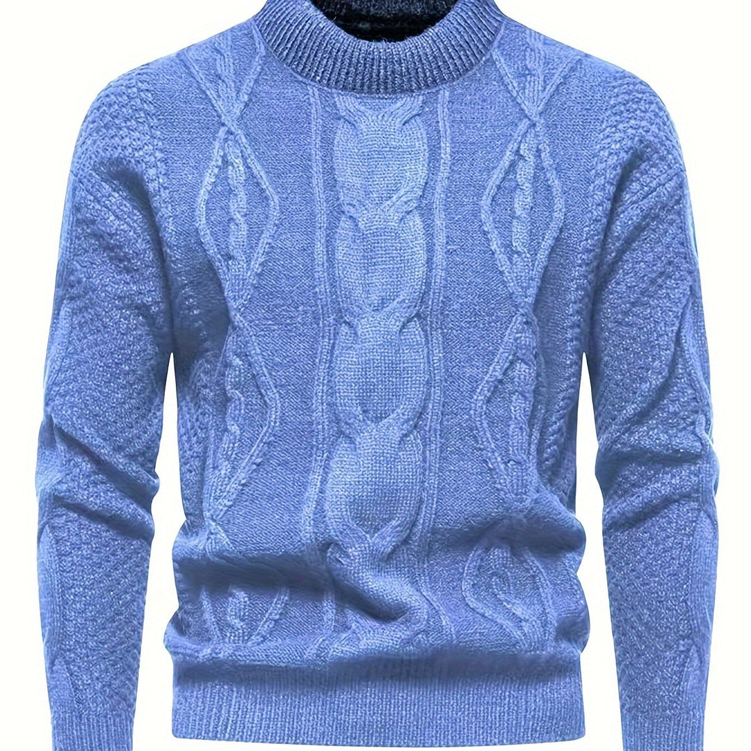 Kael - Jersey de cuello alto de punto trenzado