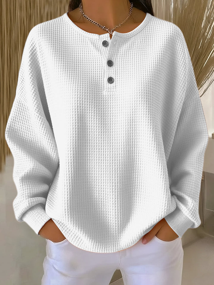 Carabelle - Sudadera Henley texturizada