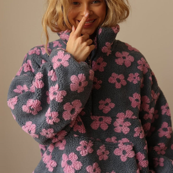 Clemency - Jersey abrigado con forro floral